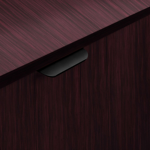Mahogany |#| Commercial Grade 32 Gallon Wood Tray Top Trash Enclosure with Drop Hole-Mahogany