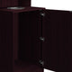 Mahogany |#| Commercial Grade 32 Gallon Wood Tray Top Trash Enclosure with Drop Hole-Mahogany