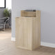 Oak |#| Commercial Grade 32 Gallon Wood Tray Top Trash Enclosure with Drop Hole-Oak