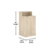 Oak |#| Commercial Grade 32 Gallon Wood Tray Top Trash Enclosure with Drop Hole-Oak