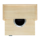 Oak |#| Commercial Grade 32 Gallon Wood Tray Top Trash Enclosure with Drop Hole-Oak