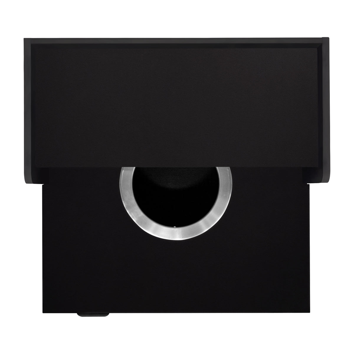 Black |#| Commercial Grade 32 Gallon Wood Tray Top Trash Enclosure with Drop Hole-Black