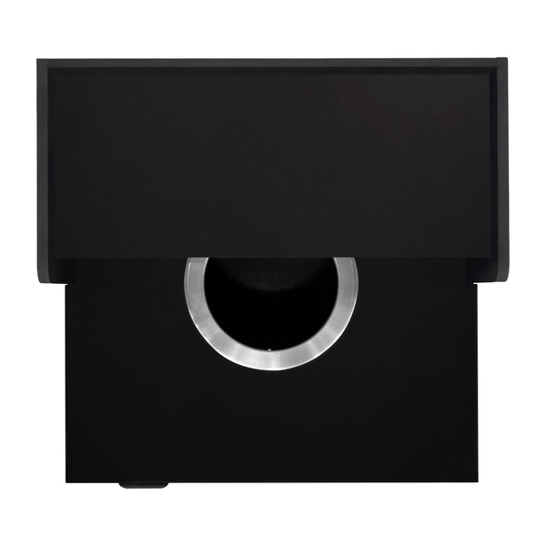 Black |#| Commercial Grade 32 Gallon Wood Tray Top Trash Enclosure with Drop Hole-Black