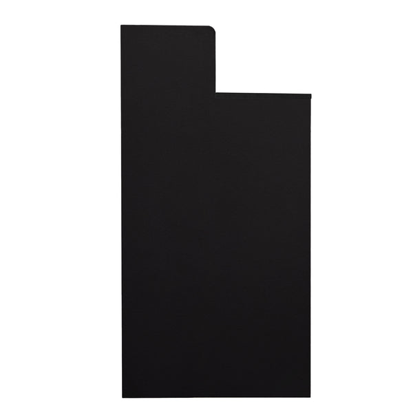 Black |#| Commercial Grade 32 Gallon Wood Tray Top Trash Enclosure with Drop Hole-Black