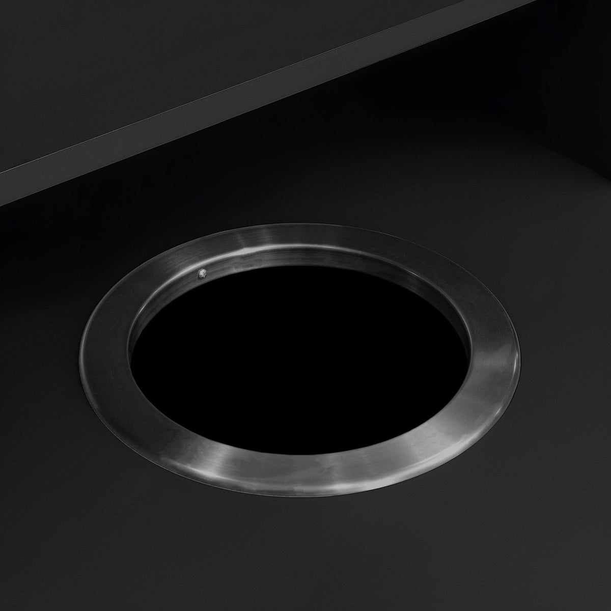 Black |#| Commercial Grade 32 Gallon Wood Tray Top Trash Enclosure with Drop Hole-Black