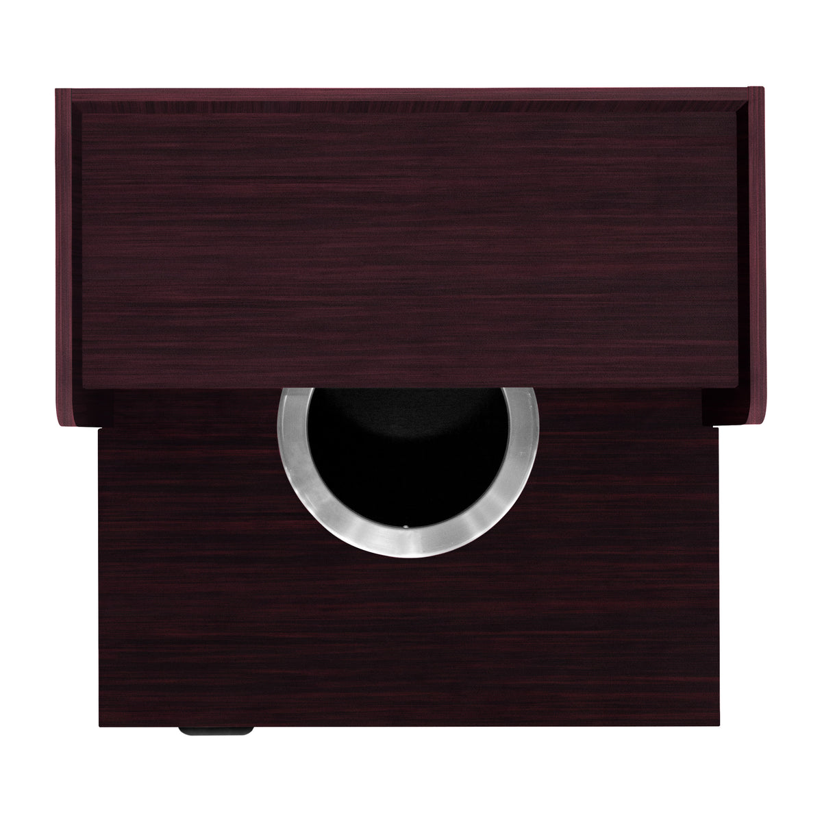 Mahogany |#| Commercial Grade 32 Gallon Wood Tray Top Trash Enclosure with Drop Hole-Mahogany