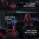 Red |#| Black/Red Reclining Gaming Chair with Footrest & Black Desk with Monitor Stand