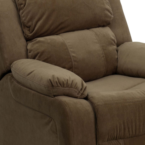 Lavender Vinyl |#| Deluxe Padded Contemporary Lavender Vinyl Kids Recliner with Storage Arms