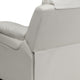 White Vinyl |#| Deluxe Padded Contemporary White Vinyl Kids Recliner with Storage Arms