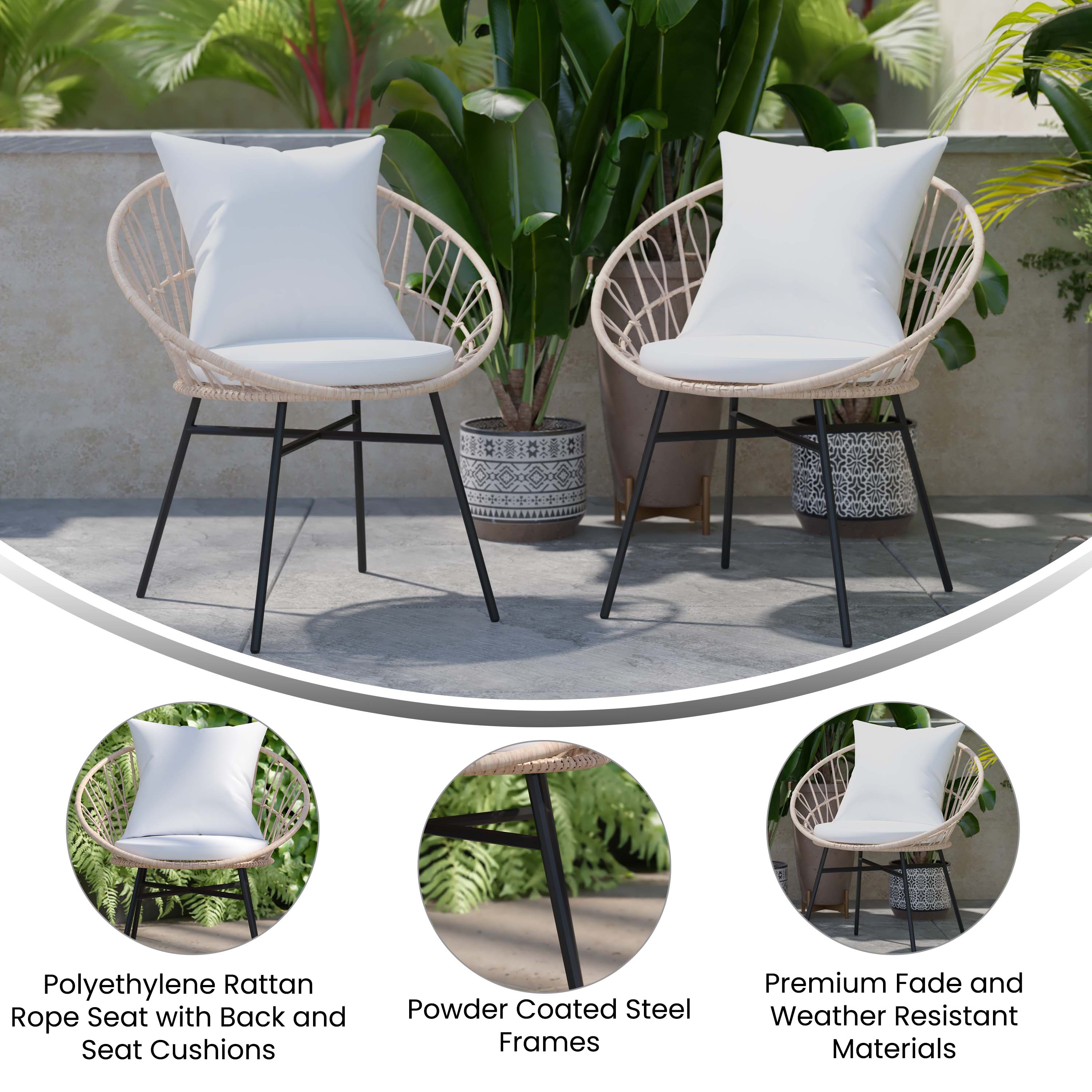 Tan patio chair cushions deals