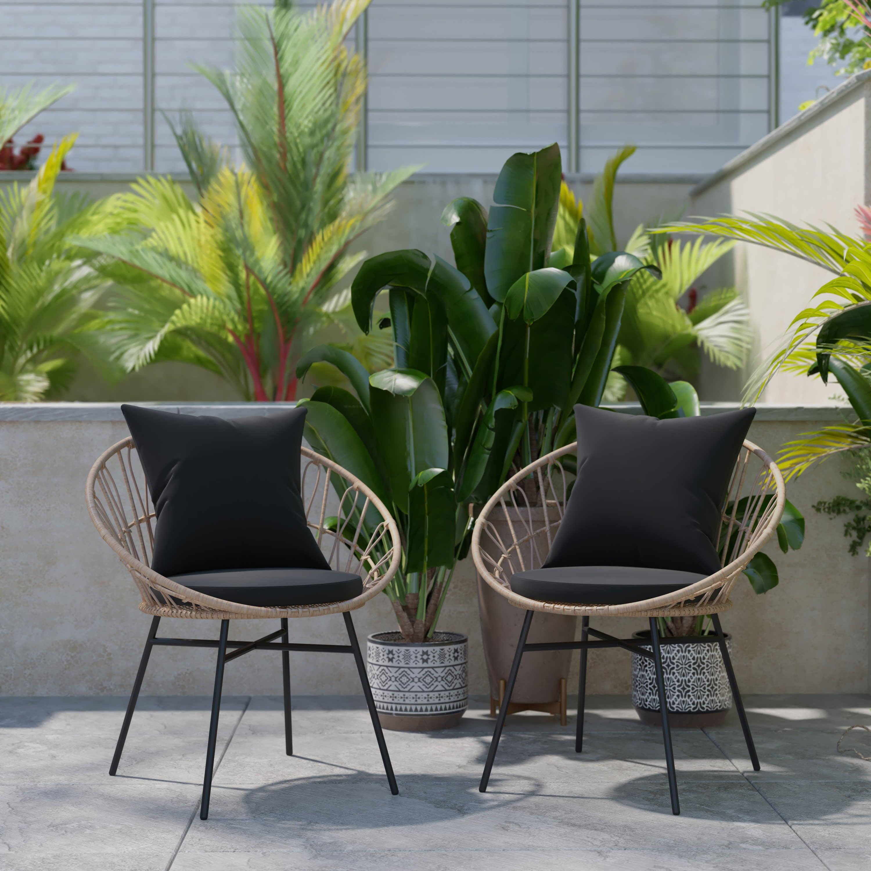 Modern outdoor store chairs with cushions