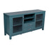 Dion Modern Kitchen and Dining Room Buffet Sideboard Storage Cabinet, Engineered Wood with 2 Tempered Glass Doors, 2 Drawers, Open Shelf