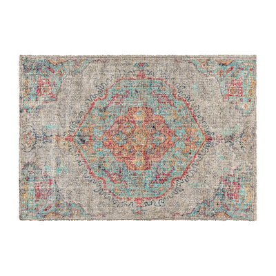 Distressed Medallion Area Rug - View 1
