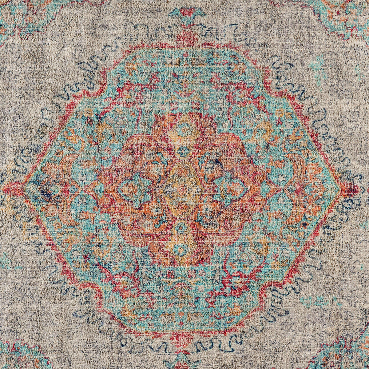 Patchwork Multi Medallion Rug Vintage Medallion Area Rug RC-EG202RUG-DM- – BizChair