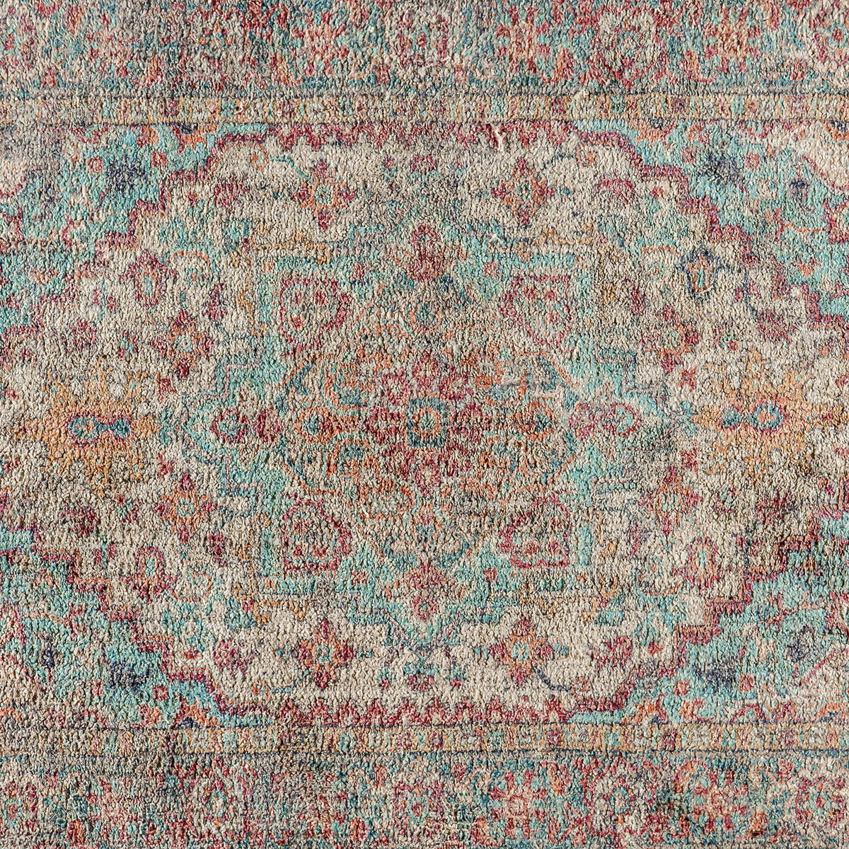 5' x 7' |#| 5' x 7' Indoor Polyester Vintage Medallion Area Rug in Blue Multicolor