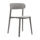 Gray |#| Commercial All-Weather Gray Resin Patio Stack Chair with Contoured Backrest