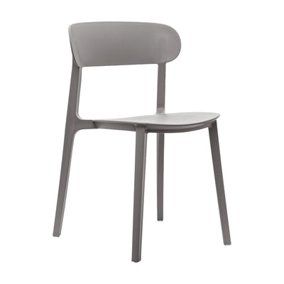 Commercial All-Weather Resin Patio Stack Chair with Contoured Backrest - View 1