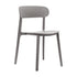 Gray |#| Commercial All-Weather Gray Resin Patio Stack Chair with Contoured Backrest