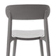 Gray |#| Commercial All-Weather Gray Resin Patio Stack Chair with Contoured Backrest