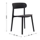 Black |#| Commercial All-Weather Resin Patio Stack Chair with Contoured Backrest