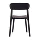 Black |#| Commercial All-Weather Resin Patio Stack Chair with Contoured Backrest