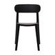 Black |#| Commercial All-Weather Resin Patio Stack Chair with Contoured Backrest