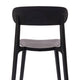 Black |#| Commercial All-Weather Resin Patio Stack Chair with Contoured Backrest