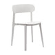 White |#| Commercial All-Weather White Resin Patio Stack Chair with Contoured Backrest