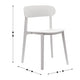 White |#| Commercial All-Weather White Resin Patio Stack Chair with Contoured Backrest