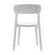 White |#| Commercial All-Weather White Resin Patio Stack Chair with Contoured Backrest