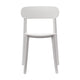 White |#| Commercial All-Weather White Resin Patio Stack Chair with Contoured Backrest