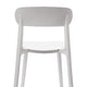 White |#| Commercial All-Weather White Resin Patio Stack Chair with Contoured Backrest