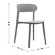 Gray |#| Commercial All-Weather Gray Resin Patio Stack Chair with Contoured Backrest