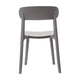 Gray |#| Commercial All-Weather Gray Resin Patio Stack Chair with Contoured Backrest