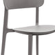 Gray |#| Commercial All-Weather Gray Resin Patio Stack Chair with Contoured Backrest