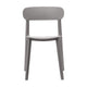 Gray |#| Commercial All-Weather Gray Resin Patio Stack Chair with Contoured Backrest
