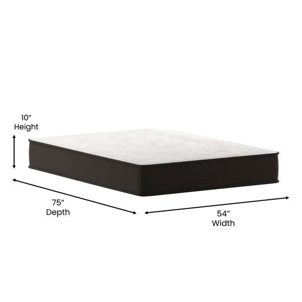 Full |#| 10" Hybrid Foam and Pocket Spring Mattress, Full Mattress in a Box