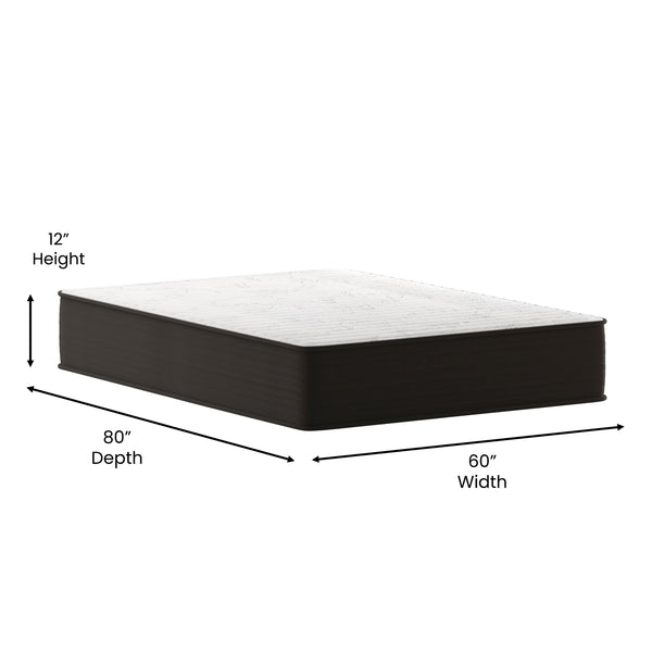 Queen |#| 12" Hybrid Foam and Pocket Spring Mattress, Queen Mattress in a Box