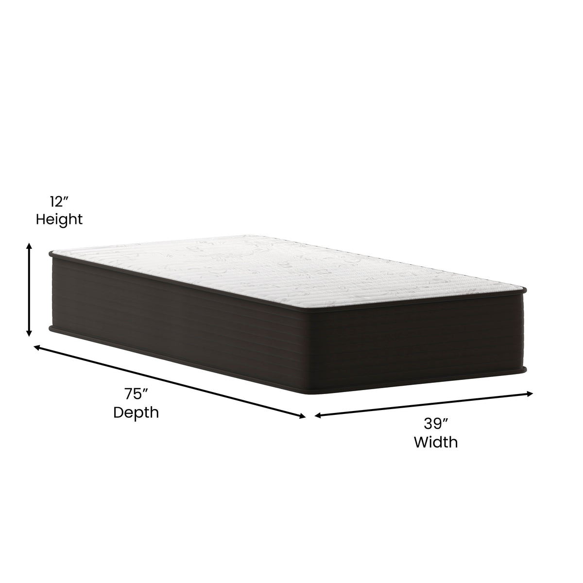 Twin |#| 12" Hybrid Foam and Pocket Spring Mattress, Twin Mattress in a Box