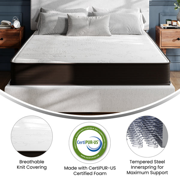 Full |#| 8" Hybrid Innerspring Mattress, Full Mattress in a Box - Premium Mattress