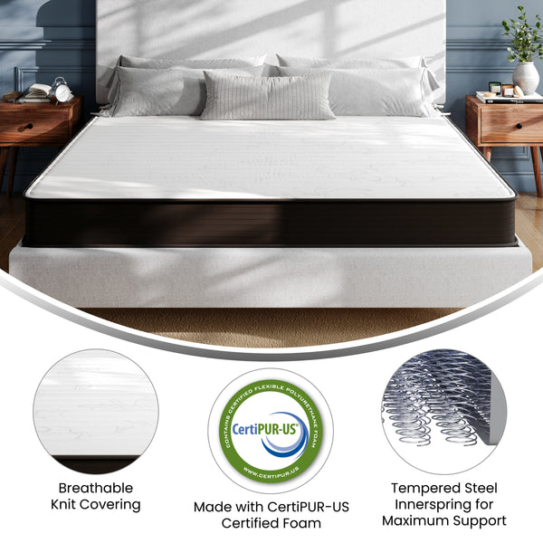 King |#| 8" Hybrid Innerspring Mattress, King Mattress in a Box - Premium Mattress