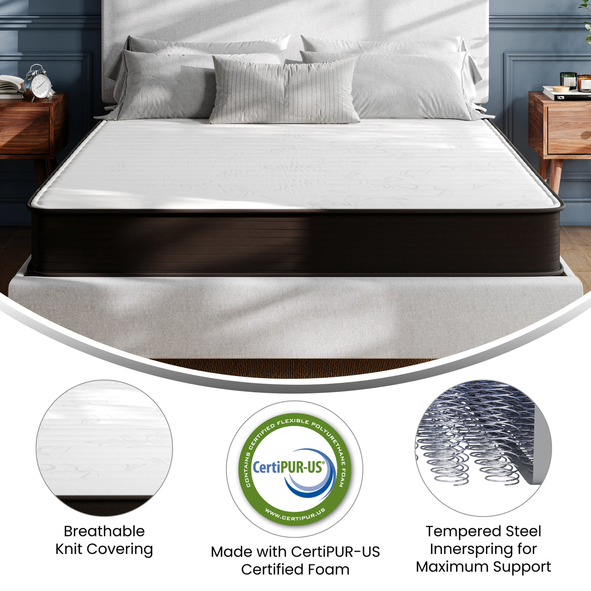 Queen |#| 8" Hybrid Innerspring Mattress, Queen Mattress in a Box - Premium Mattress