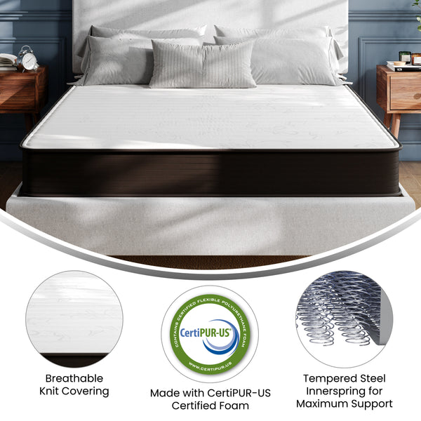 Queen |#| 8" Hybrid Innerspring Mattress, Queen Mattress in a Box - Premium Mattress