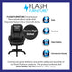 Personalized Black LeatherSoft Executive Swivel Office Chair w/Arms - Logo Chair