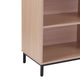 4 Shelf 29.5inchH Open Bookcase Storage in Oak Wood Grain Finish