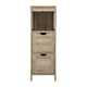 Brown |#| Farmhouse Bathroom Storage Organizer with 2 Drawers and Open Shelf in Brown