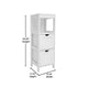 White |#| Farmhouse Bathroom Storage Organizer with 2 Drawers and Open Shelf in White