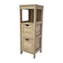 Dune Farmhouse Bathroom Storage Organizer with Two Removable Drawers and Open Display Shelf