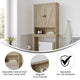 Brown |#| Farmhouse Over the Toilet Cabinet with Shelves and Magnetic Closure Doors-Brown