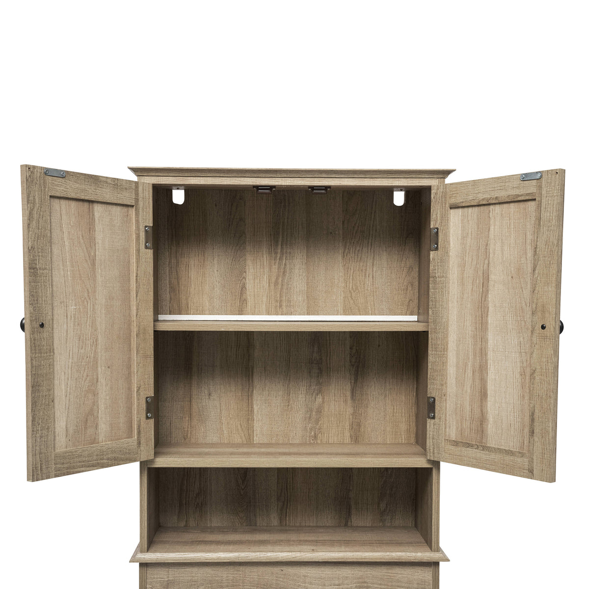 Brown |#| Farmhouse Over the Toilet Cabinet with Shelves and Magnetic Closure Doors-Brown